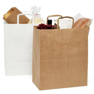 Kraft Flat Handle Grocery Bag